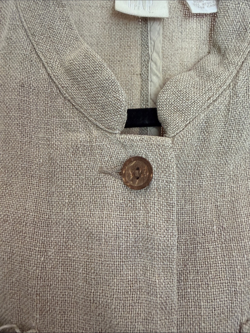 Vintage Gap 100% Linen Mandarin Collar Jacket - Picture 3 of 9